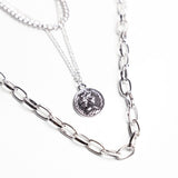 Collar Moneda 3 Cadenas