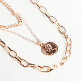 Collar Moneda 3 Cadenas