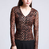 Blusa Mesh Animal Print