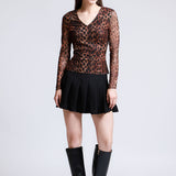 Blusa Mesh Animal Print