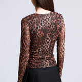 Blusa Mesh Animal Print