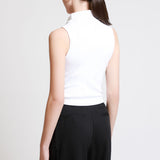 Blusa Cuello Mock Sin Manga