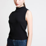 Blusa Cuello Mock Sin Manga