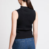 Blusa Cuello Mock Sin Manga