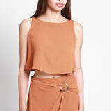 Blusa Sin Manga Detalle Botones