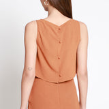 Blusa Sin Manga Detalle Botones