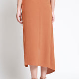 Falda Midi Cruzada Con Hebilla Carey