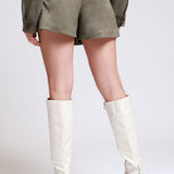 Falda Skort Tela Suede