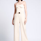 Jumpsuit Largo Strapless Con Cinto