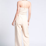 Jumpsuit Largo Strapless Con Cinto