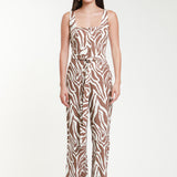 Jumpsuit largo animal print