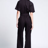 Jumpsuit Largo Escote V Con Cinto