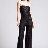 Jumpsuit Strapless Largo Lentejuela