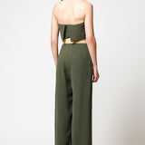 Jumpsuit Strapless Wide Leg Con Cinto