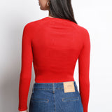 Blusa Tejida Recortes En Hombros