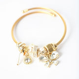 Pulsera Dorada Charm Mariposa