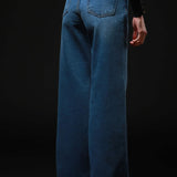 Jeans Wide Leg Tiro Alto