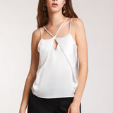 Blusa Satin Cuello V