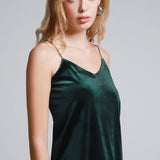 Blusa Terciopelo Color Verde Obscuro