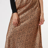 Falda Animal Print Satinada