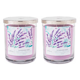 Set de 2 Velas en tarro de 3 mechas "Lavender Sage", 16 oz.