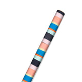Papel de regalo con rayas pintadas de colores, 20 pies cuadrados.