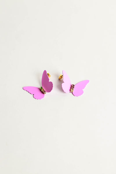 Aretes Mariposa Diseño Liso