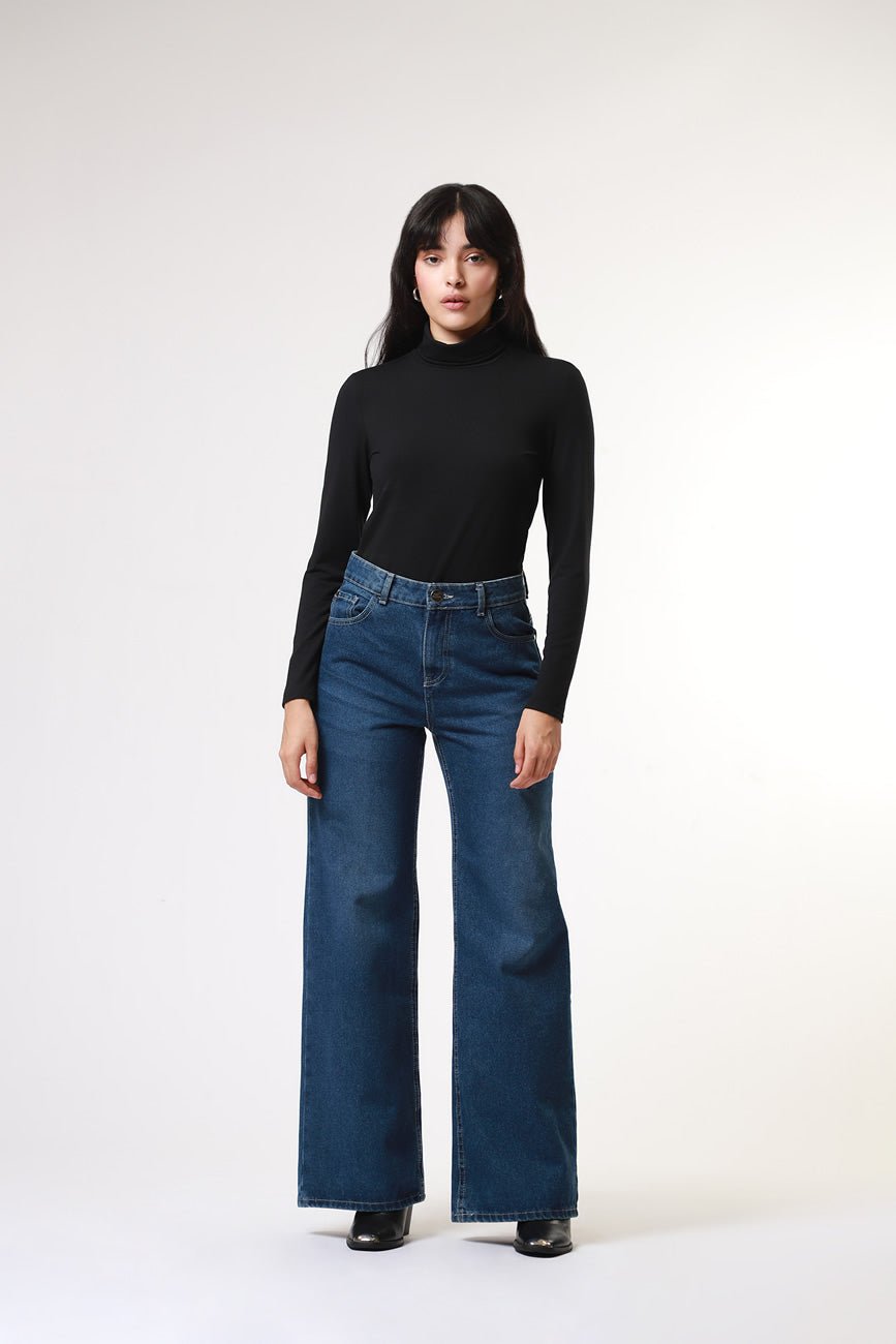 Lob Jeans Wide Leg Mezclilla Clara Denim Mujer Mezclilla Obscura Pantalón  Modernos Azul Cielo – LOB