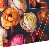Bolsa de regalo horizontal mediana "Dark Floral Love", 7.7"