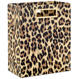 Bolsa de regalo mediana con estampado de leopardo de 9.6"