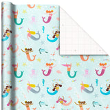 Papel de regalo "Mermazing Mermaids", 25 pies cuadrados.