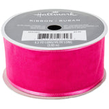 Cinta transparente rosa con borde satinado de 1,5", 12,9'