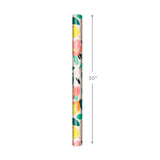 Papel de regalo con frutas y flores tropicales, 22,5 pies cuadrados.