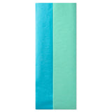Paquete de 2 papel de seda turquesa y verde menta, 6 hojas