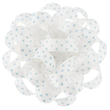 Lazo de regalo blanco grande de 6" con mini estrellas azules